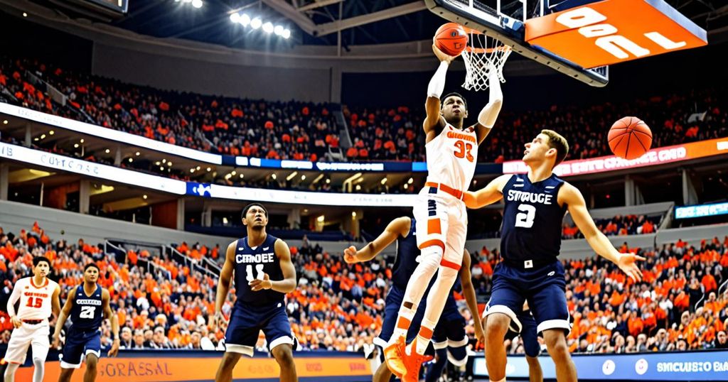 Exciting Showdown: Syracuse Set to Face Off Against Georgetown in Upcoming Basketball Match